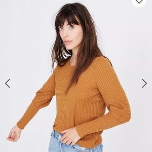 Madewell Ribbed Bubble Sleeve Top